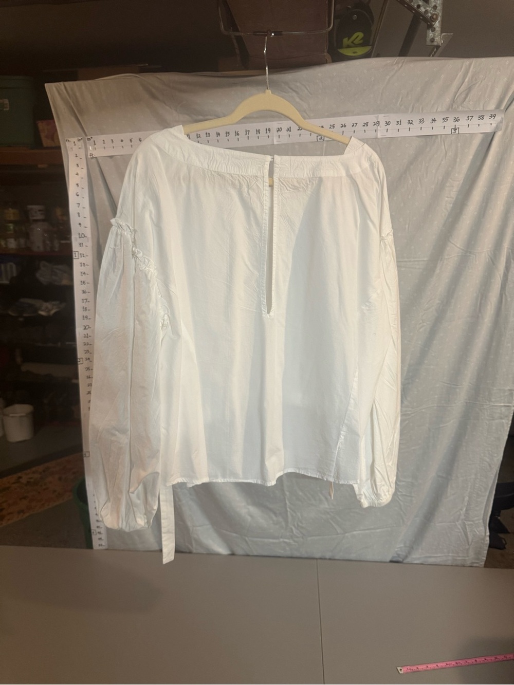 Free People White Peasant Tie-Side Blouse - Picture 2 of 5